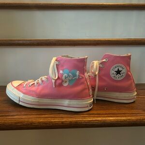 Converse GOLF Le Fleur Pink High Top Sneakers with White Patch